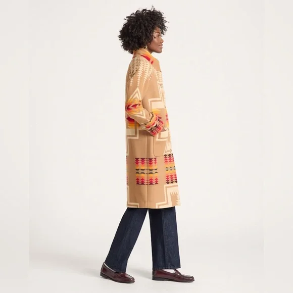 Pendleton Tan Harding Archive Blanket Coat in size Large - Picture 5 of 12